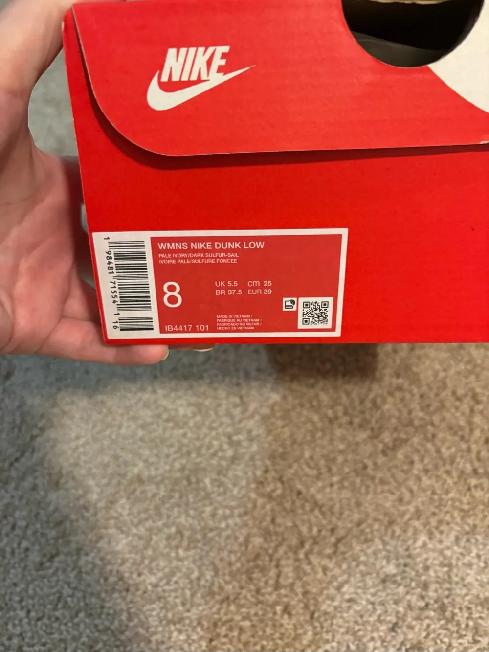 Nike Red Shoe Box with White Logo